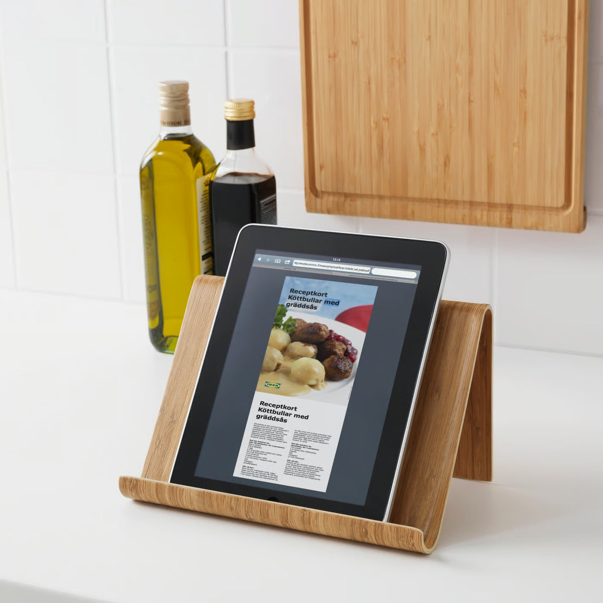 IKEA VIVALLA Tablet stand, bamboo, 26x17 cm (10 1/4x6 3/4 ")