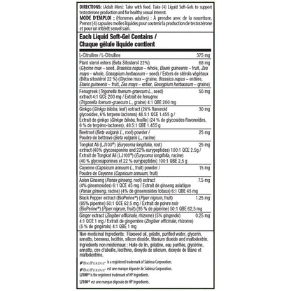 Testosterone RED with Nitric Oxide Booster 120 Soft Gels