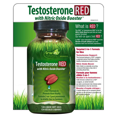 Testosterone RED with Nitric Oxide Booster 120 Soft Gels