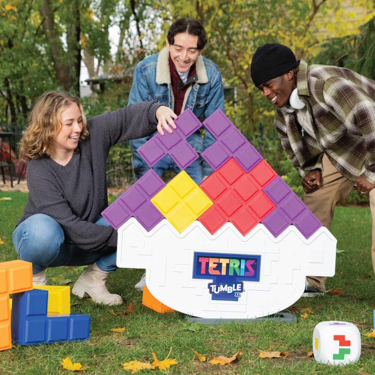 Tetris XL Tumble Tower Game – Giant 6ft Stacking Challenge for Indoor & Outdoor Play