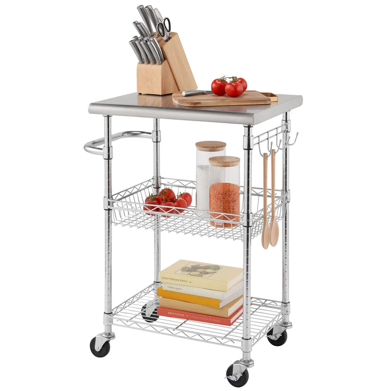 Trinity Stainless Steel Kitchen Cart 60.96cm (24in)