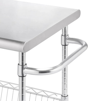 Trinity Stainless Steel Kitchen Cart 60.96cm (24in)