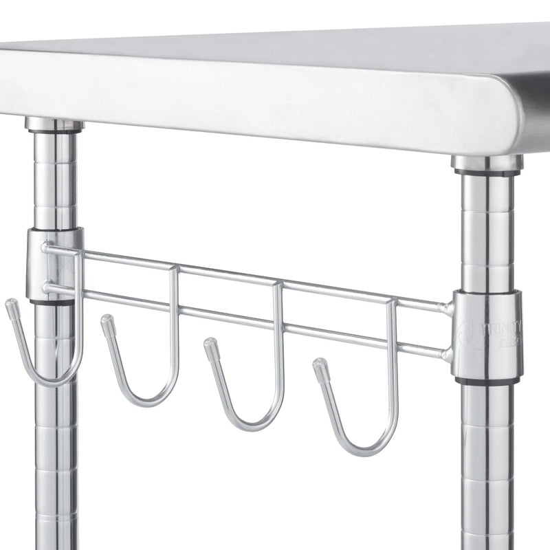 Trinity Stainless Steel Kitchen Cart 60.96cm (24in)