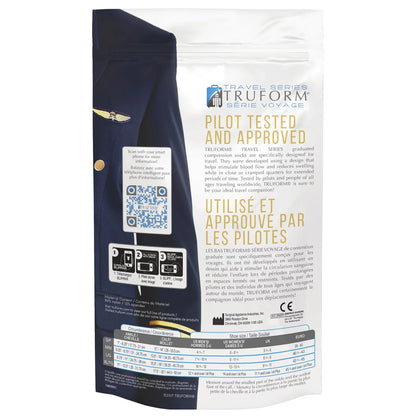 TruForm Travel Series Compression Socks (15-20 mmHg), 2-pack