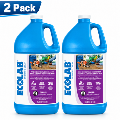 (2 Pack) ECOLAB Professional Strength Industrial Degreaser, 3.8 L