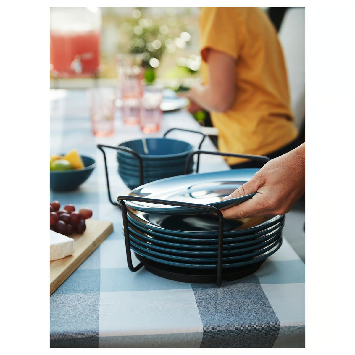 IKEA UPPDATERA Plate holder, anthracite, 15-23 cm (6-9 ")
