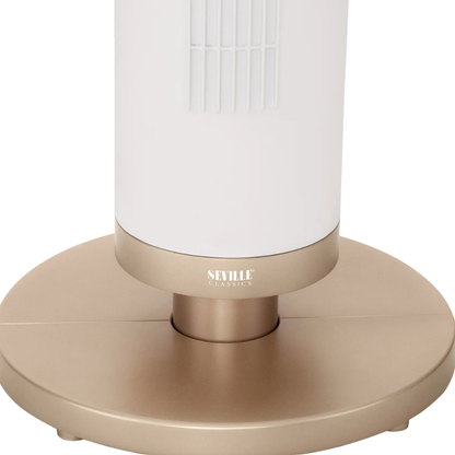Seville Classics UltraSlim 37.8” Tower Fan with Remote Control & Adjustable LED Base Light