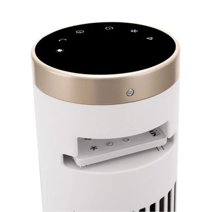Seville Classics UltraSlim 37.8” Tower Fan with Remote Control & Adjustable LED Base Light