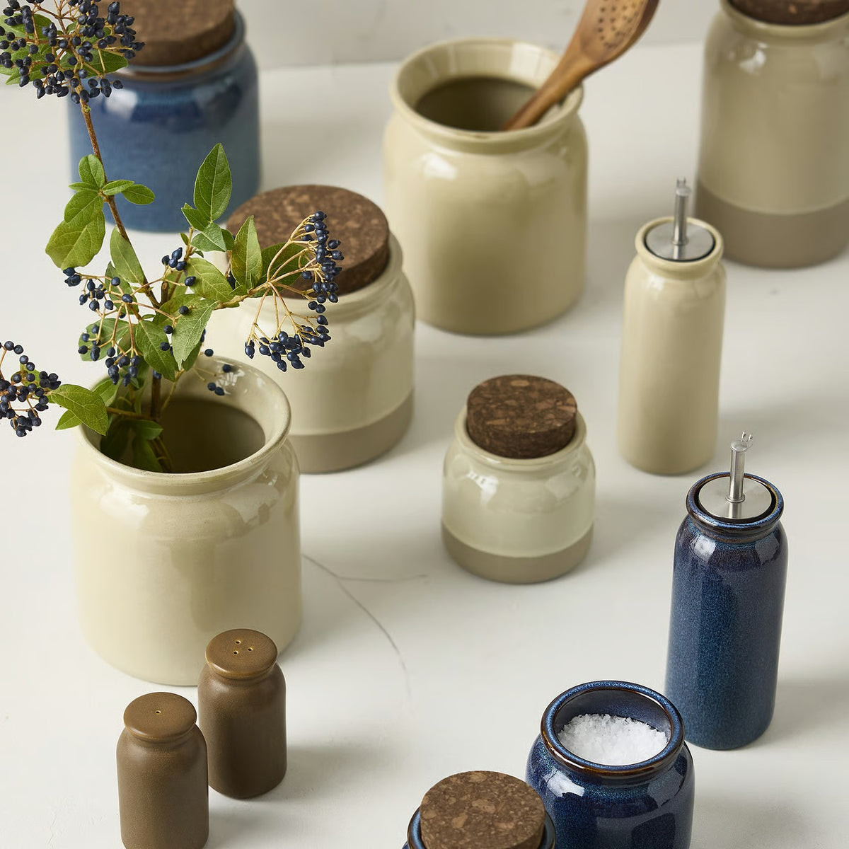IKEA BRUGDHAJ Utensil holder, beige, 15 cm (5 7/8 ")