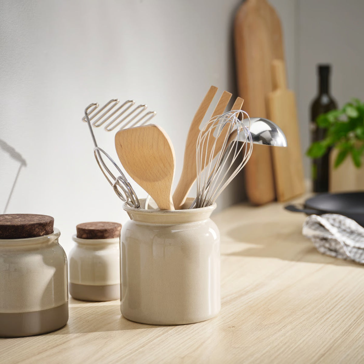 IKEA BRUGDHAJ Utensil holder, beige, 15 cm (5 7/8 ")