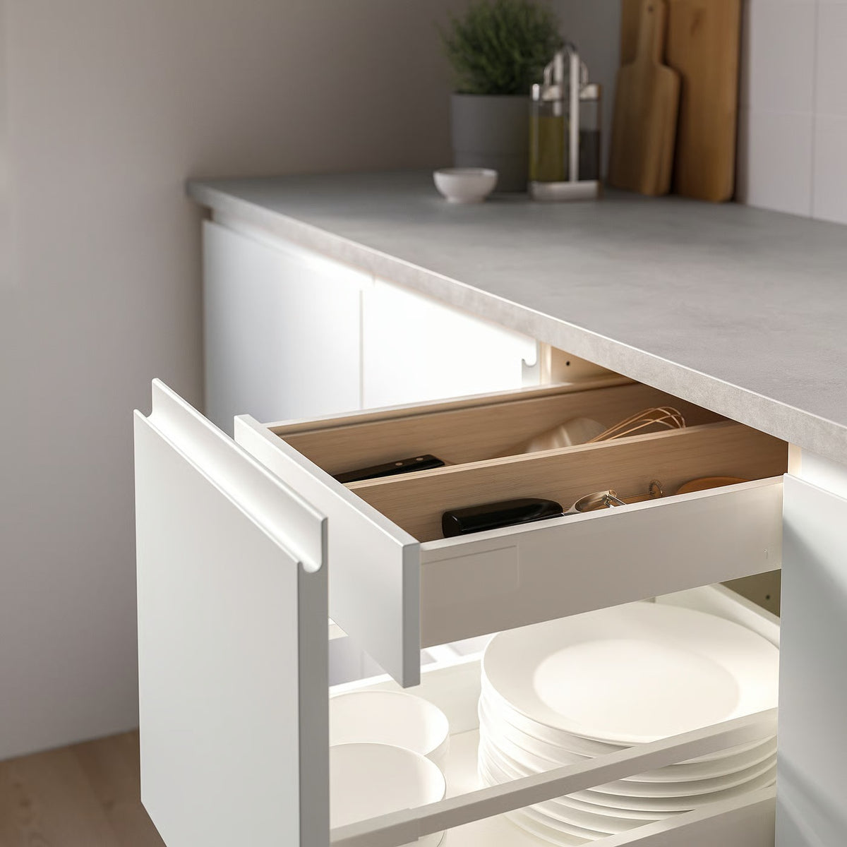 IKEA UPPDATERA Utensil tray, bamboo, 15x50 cm (6x19 ½ ")