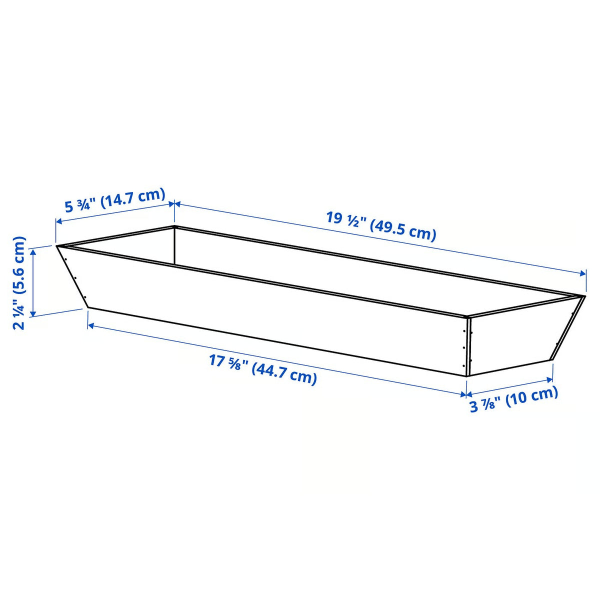 IKEA UPPDATERA Utensil tray, bamboo, 15x50 cm (6x19 ½ ")