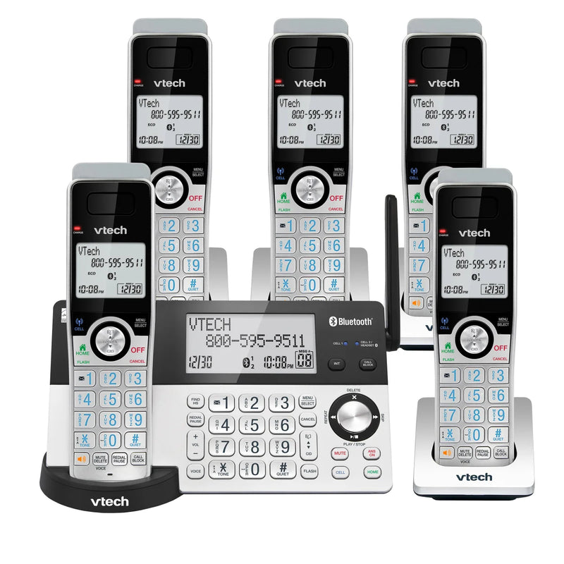 V-Tech 5-handset Phone System with Connect to Cell (Model  IS8128-5)