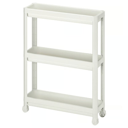 IKEA VESKEN Cart, white, 54x18x71 cm (21 1/4x7 1/8x28 ")