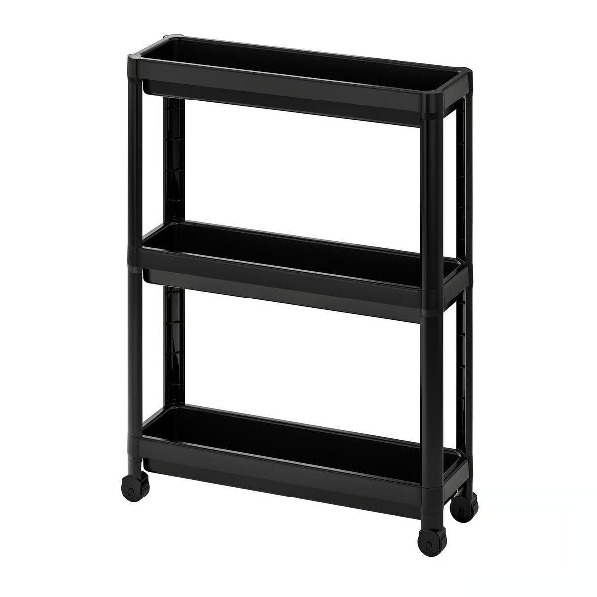 IKEA VESKEN Cart, black, 54x18x71 cm (21 1/4x7 1/8x28 ")