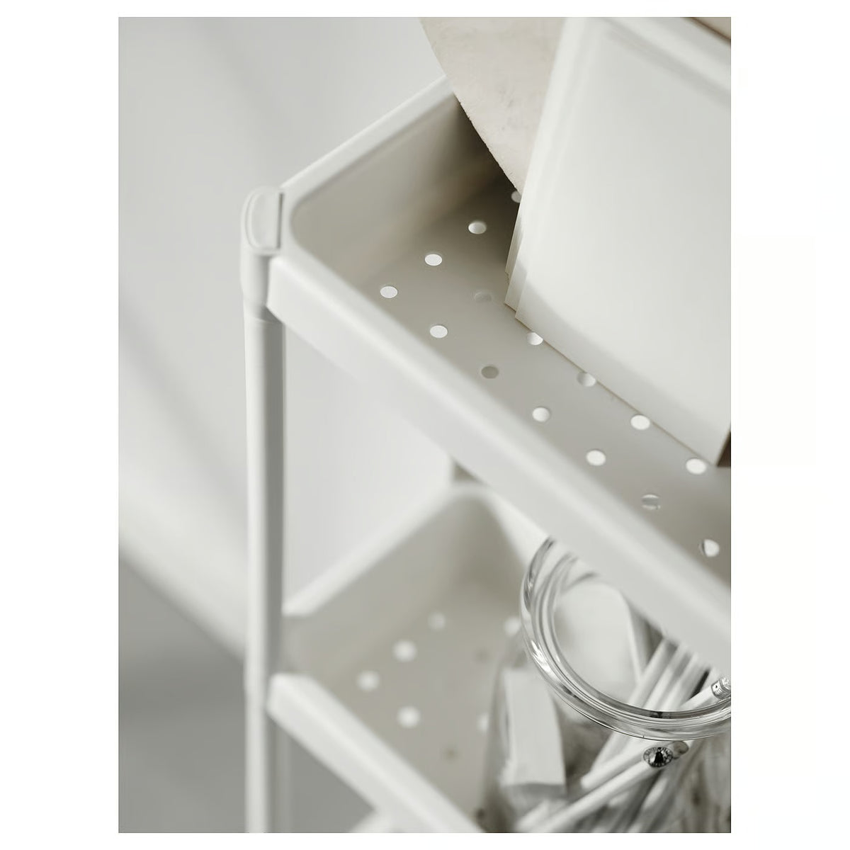 IKEA VESKEN Cart, white, 54x18x71 cm (21 1/4x7 1/8x28 ")