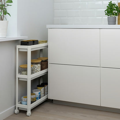 IKEA VESKEN Cart, white, 54x18x71 cm (21 1/4x7 1/8x28 ")