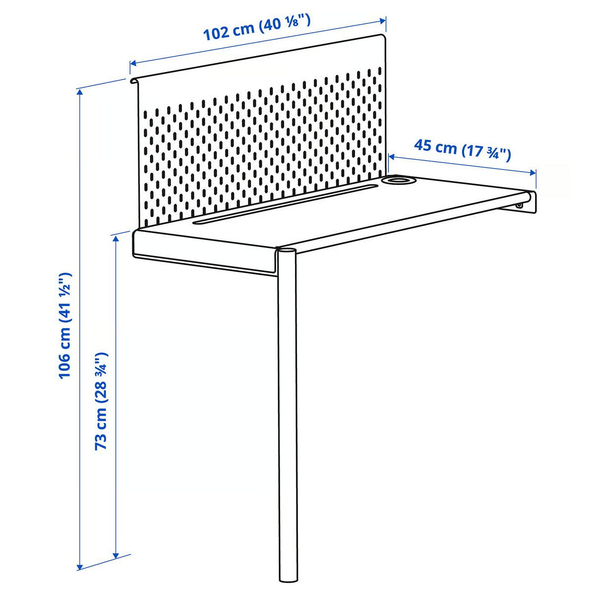 IKEA VITVAL Desk top, white, Twin