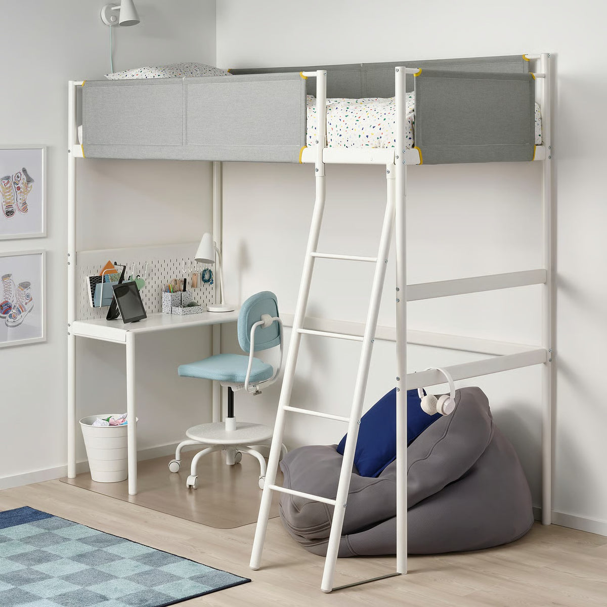 IKEA VITVAL Desk top, white, Twin