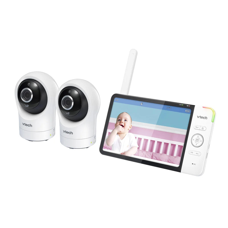 Moniteur Wi-Fi VTech à 2 caméras avec écran 7 pouces et caméra HD panoramique et inclinable à 360°