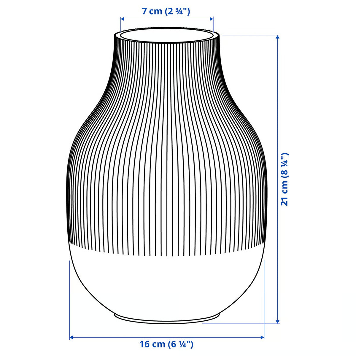 IKEA GRADVIS Vase, pink, 21 cm (8 ¼ ")