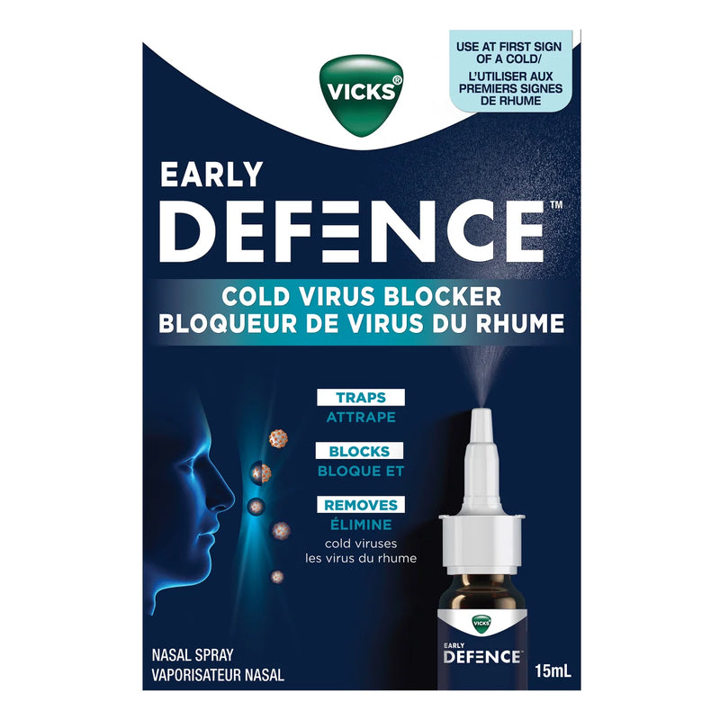 Spray nasal Vicks Early Defence, 2 vaporisateurs nasaux de 15 ml