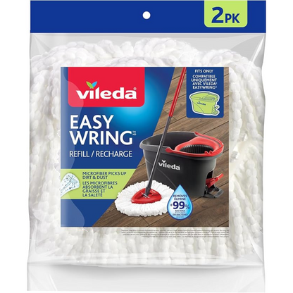 Vileda Reusable Mop Head Refills-Pack of 2