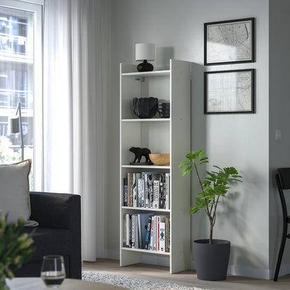 IKEA BAGGEBO 5-Tier Bookcase, 50 × 25 × 160 cm - White