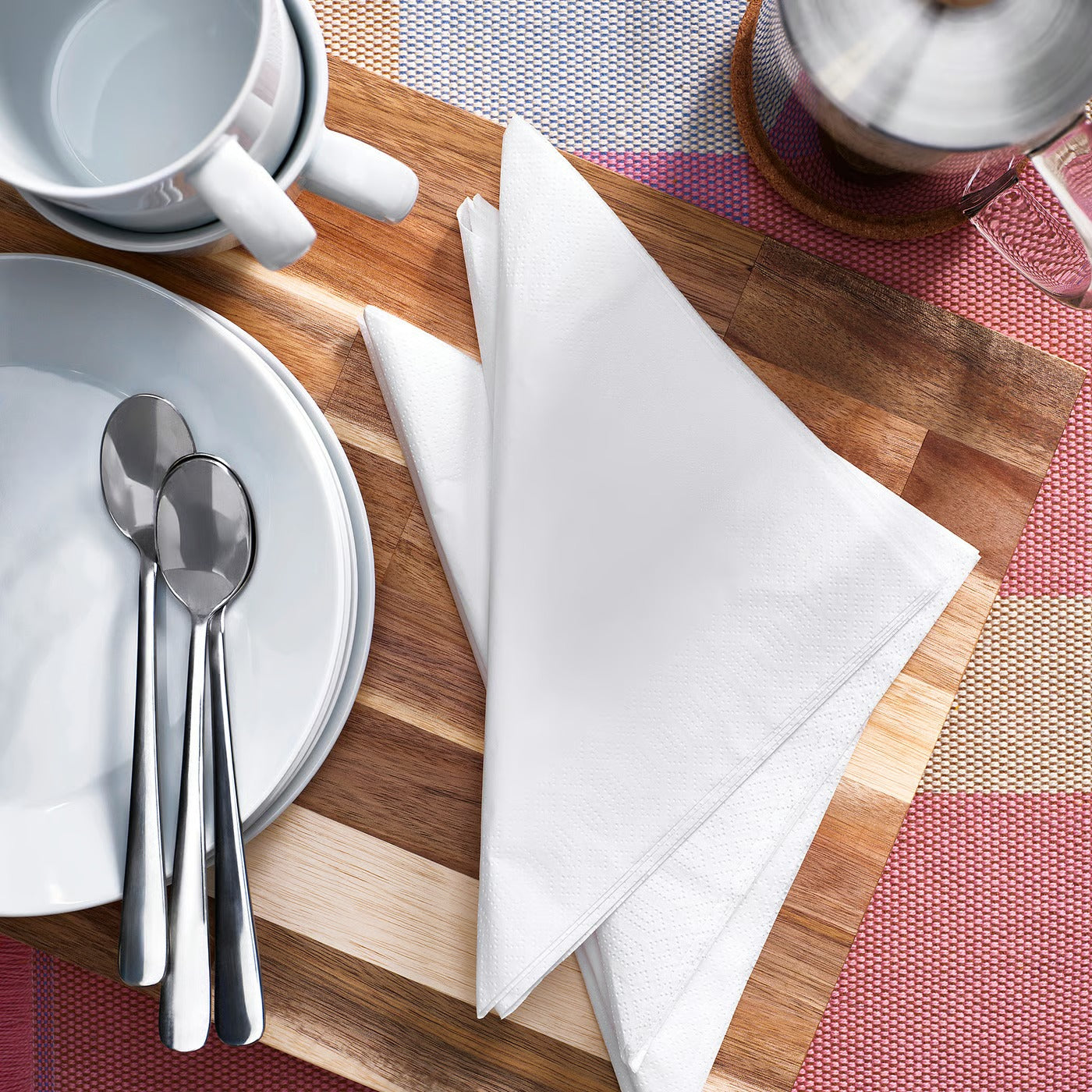 (200 PACK) IKEA Paper Napkins – 40 × 40 cm -  White