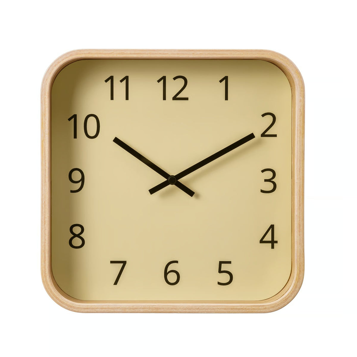 IKEA SKOGSSVALA Wall clock, oak veneer, 24x24 cm (9 ½x9 ½ ")