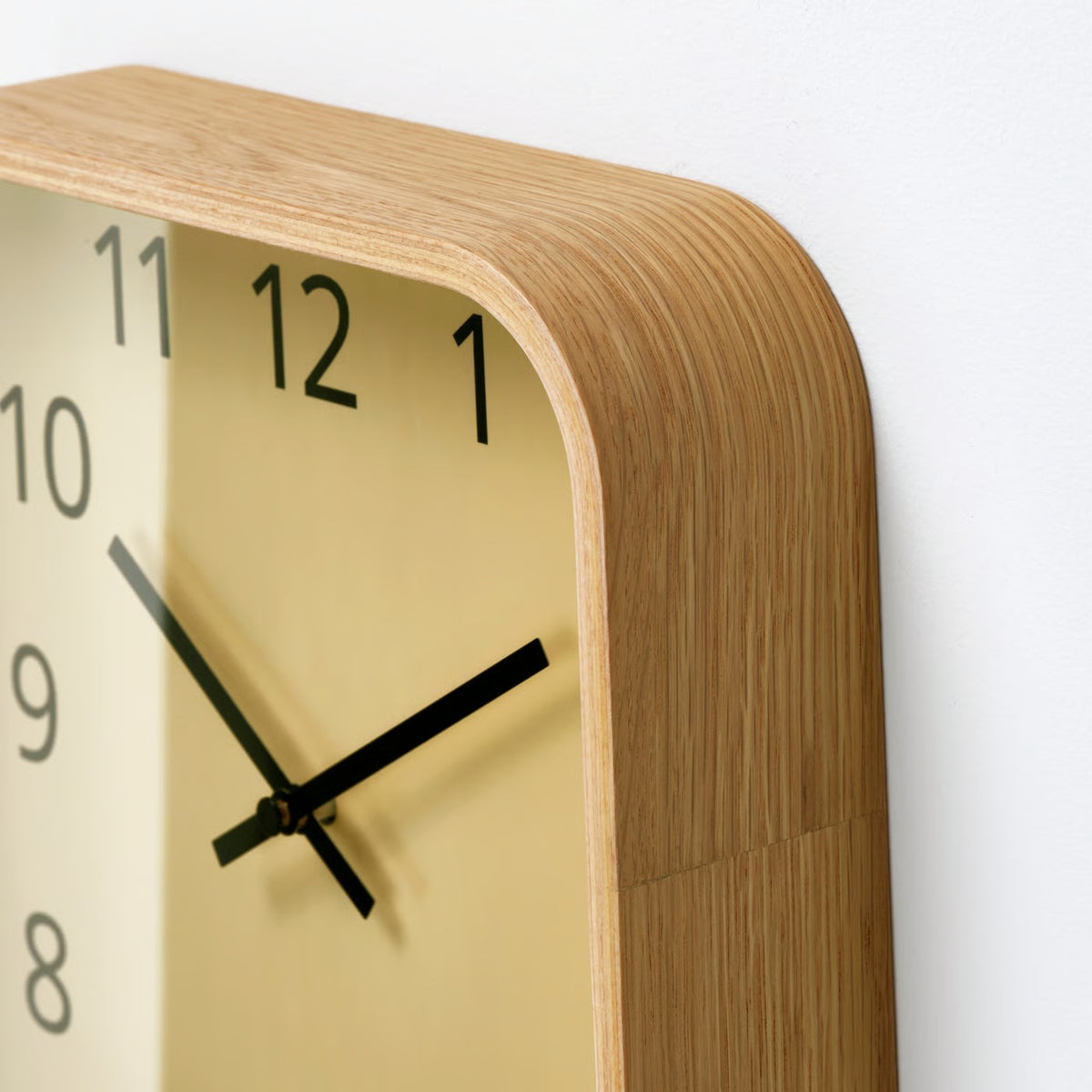 IKEA SKOGSSVALA Wall clock, oak veneer, 24x24 cm (9 ½x9 ½ ")