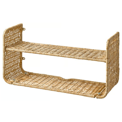 IKEA FRYKSÅS Wall shelf, rattan, 60x20 cm (23 5/8x7 7/8 ")