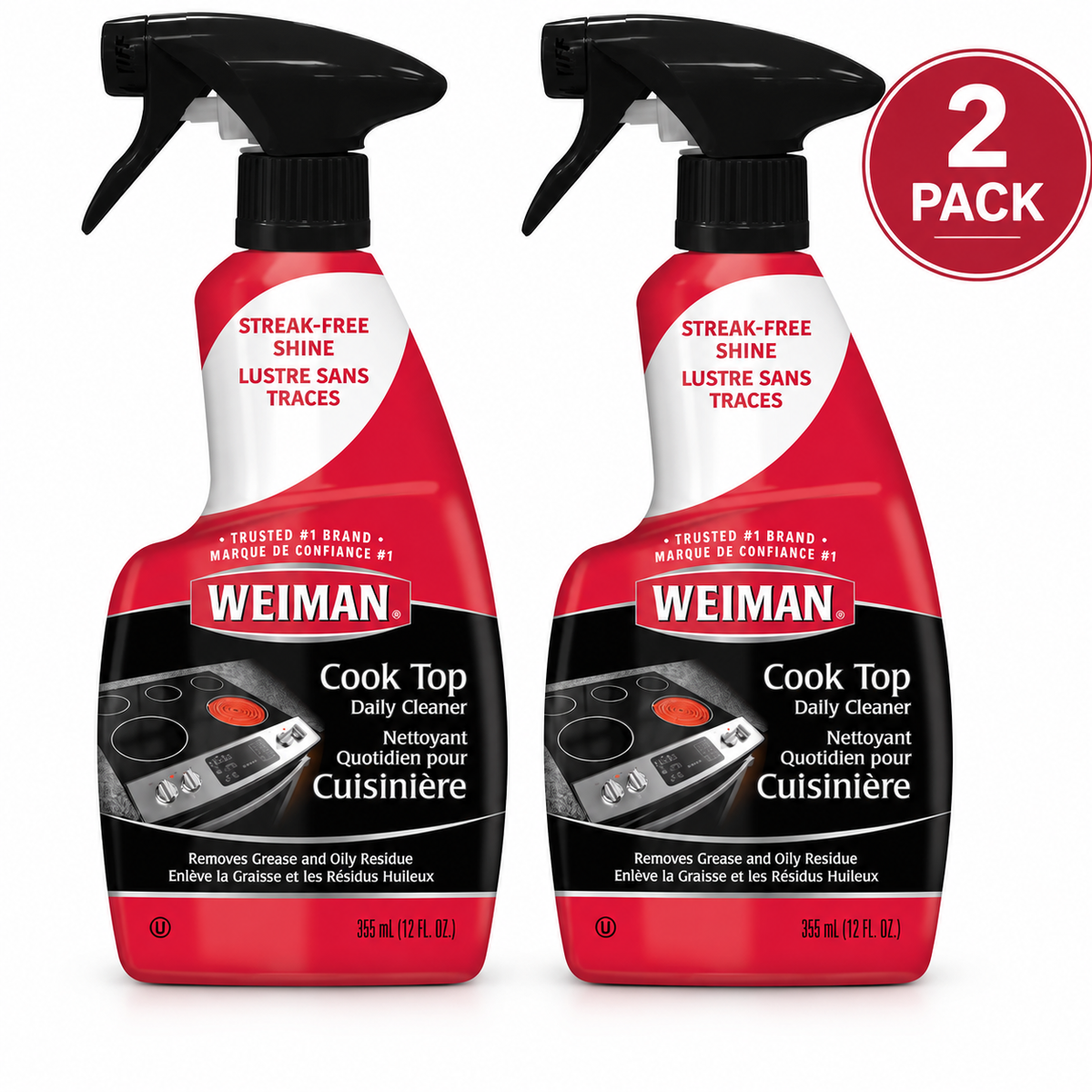 (2 Pack) Weiman Cook Top Daily Cleaner, 355 mL