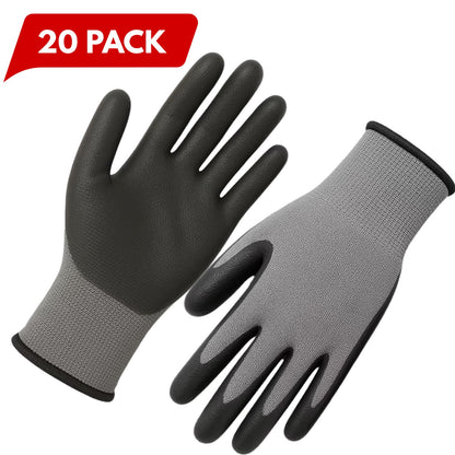 Performance Knit Nitrile Coated Work Gloves, Gray