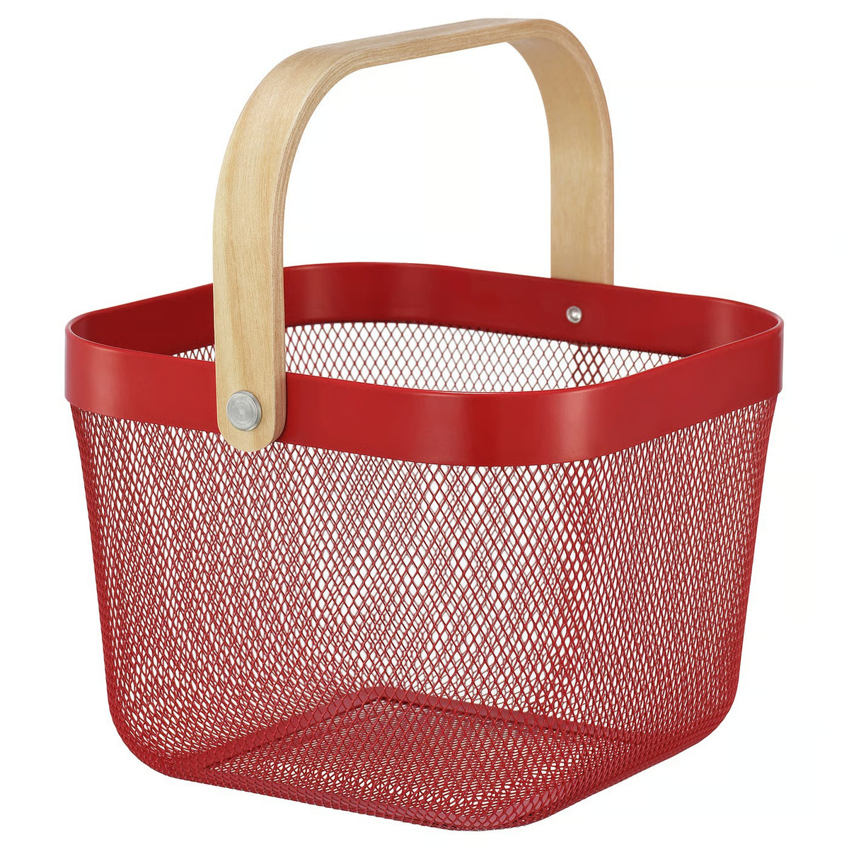 IKEA RISATORP Wire basket, bright red, 25x26x18 cm (9 ¾x10 ¼x7 ")