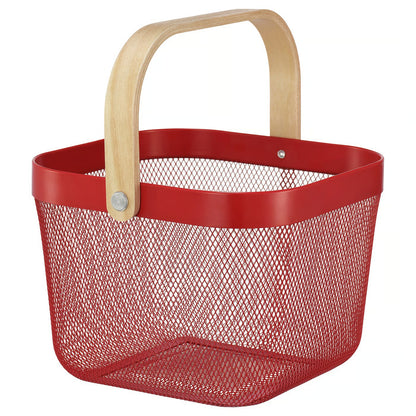 IKEA RISATORP Wire basket, bright red, 25x26x18 cm (9 ¾x10 ¼x7 ")