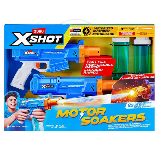 ZURU X-Shot Turbo Stream Motor Soaker – Automatic Water Blaster with LED & Fast Fill