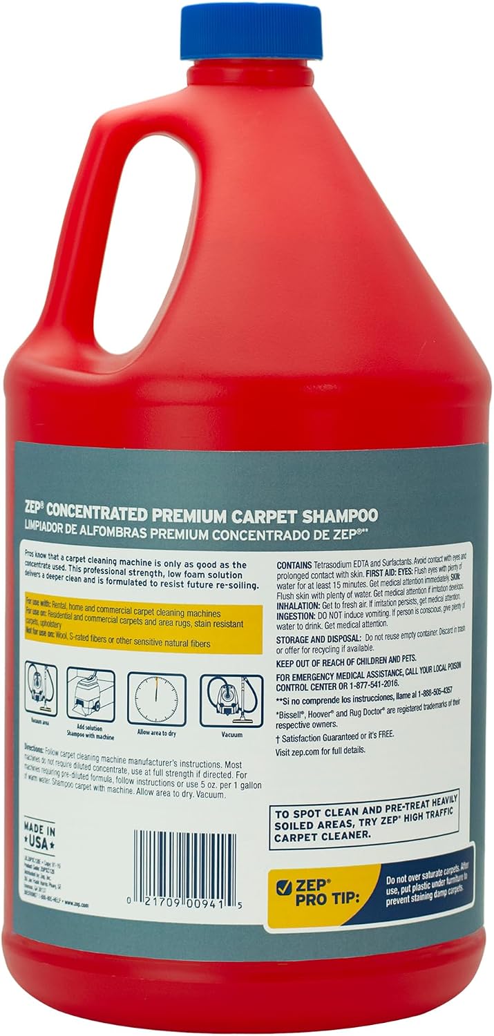 ZEP Premium Concentrated Carpet Cleaning Shampoo (3.78 L)