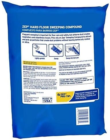 ZEP Heavy Duty Floor Sweeping Compound, 50 lb Dust Control Cleaning Powder