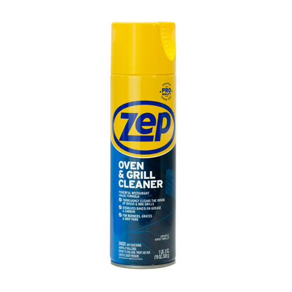 ZEP Oven and Grill Cleaning Foam Spray, Ready-to-Use Kitchen Cleaner for Grease and Baked-On Food Residue, Suitable for Ovens, Grills, Cookware, Stainless Steel, Porcelain and Ceramic Surfaces, 1.58 lb