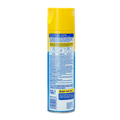 ZEP Oven and Grill Cleaning Foam Spray, Ready-to-Use Kitchen Cleaner for Grease and Baked-On Food Residue, Suitable for Ovens, Grills, Cookware, Stainless Steel, Porcelain and Ceramic Surfaces, 1.58 lb