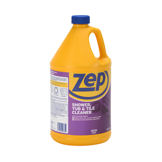 Zep Shower, Tub & Tile Cleaner 3.78 L – Bathroom Cleaner for Soap Scum & Hard Water Stains Removal