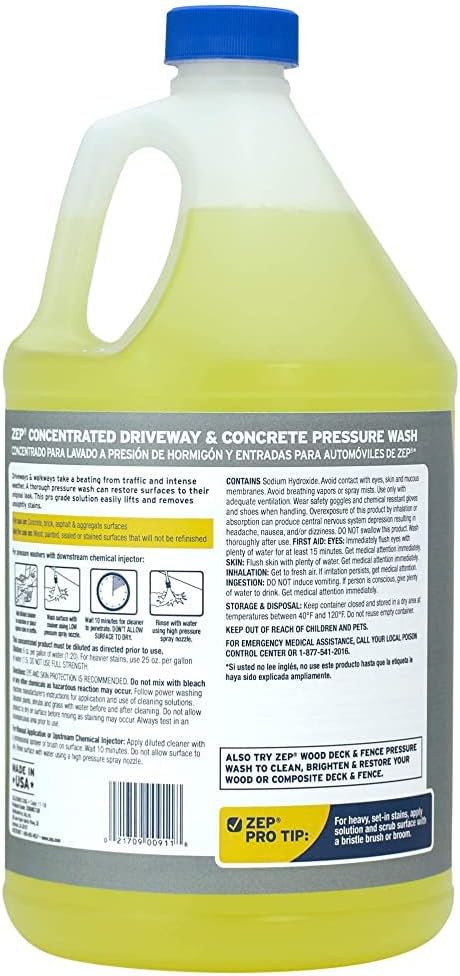 (2 Pack) Zep 3.78L Driveway & Concrete Cleaner Pressure Wash