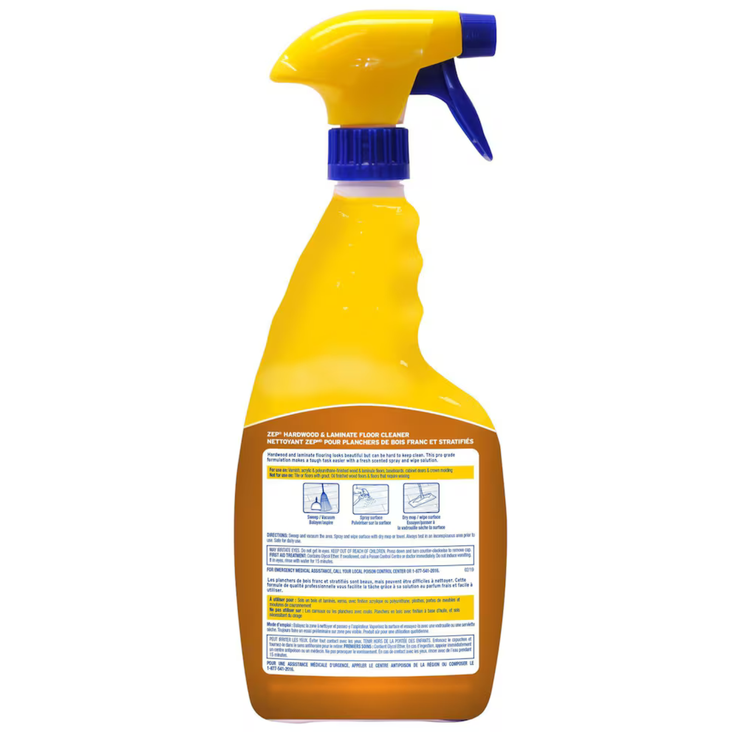 ZEP Hardwood & Laminate Floor Cleaner, Ready-to-Use Formula, 32 fl oz (946 mL)