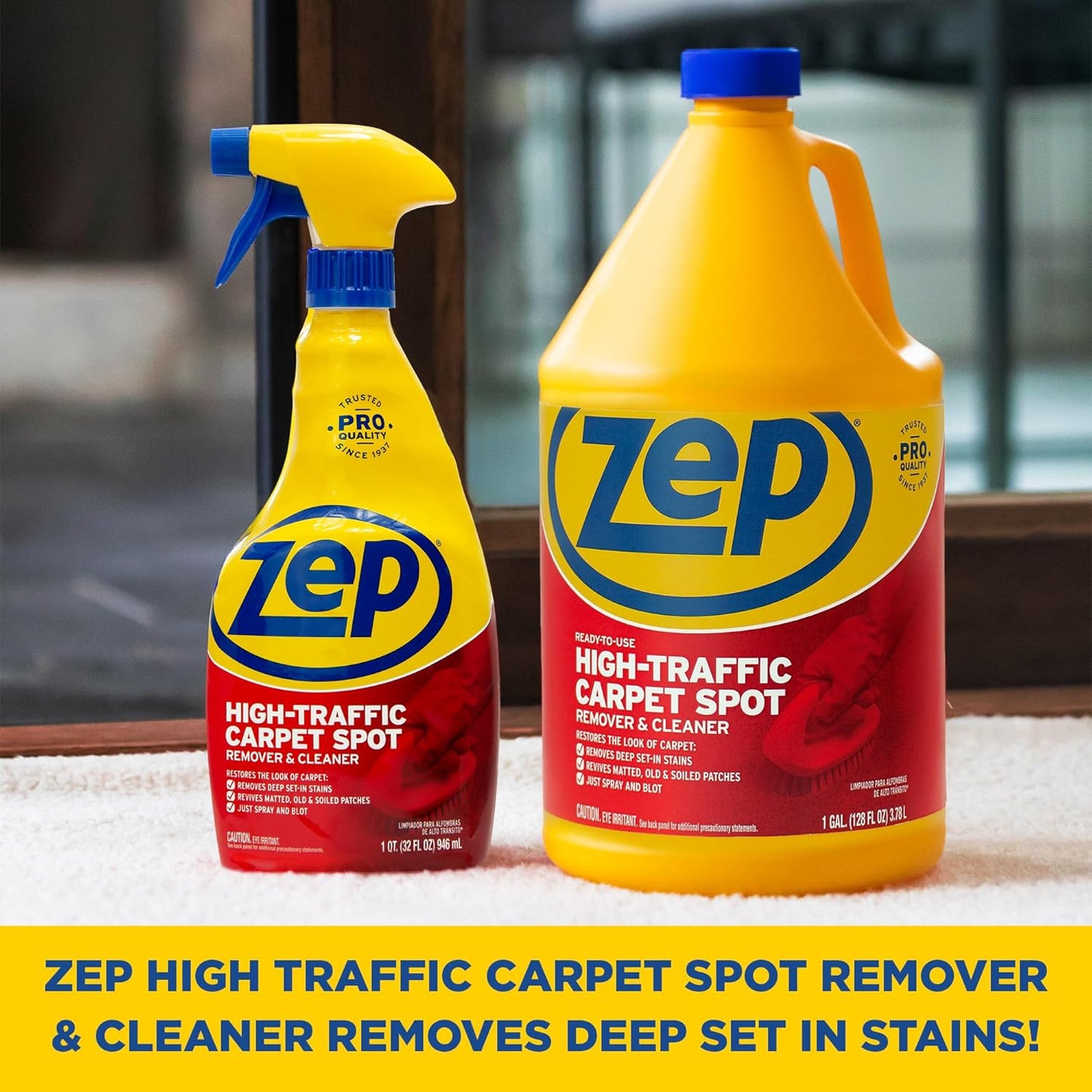 ZEP High Traffic Carpet Cleaner Solution, 3.78 L