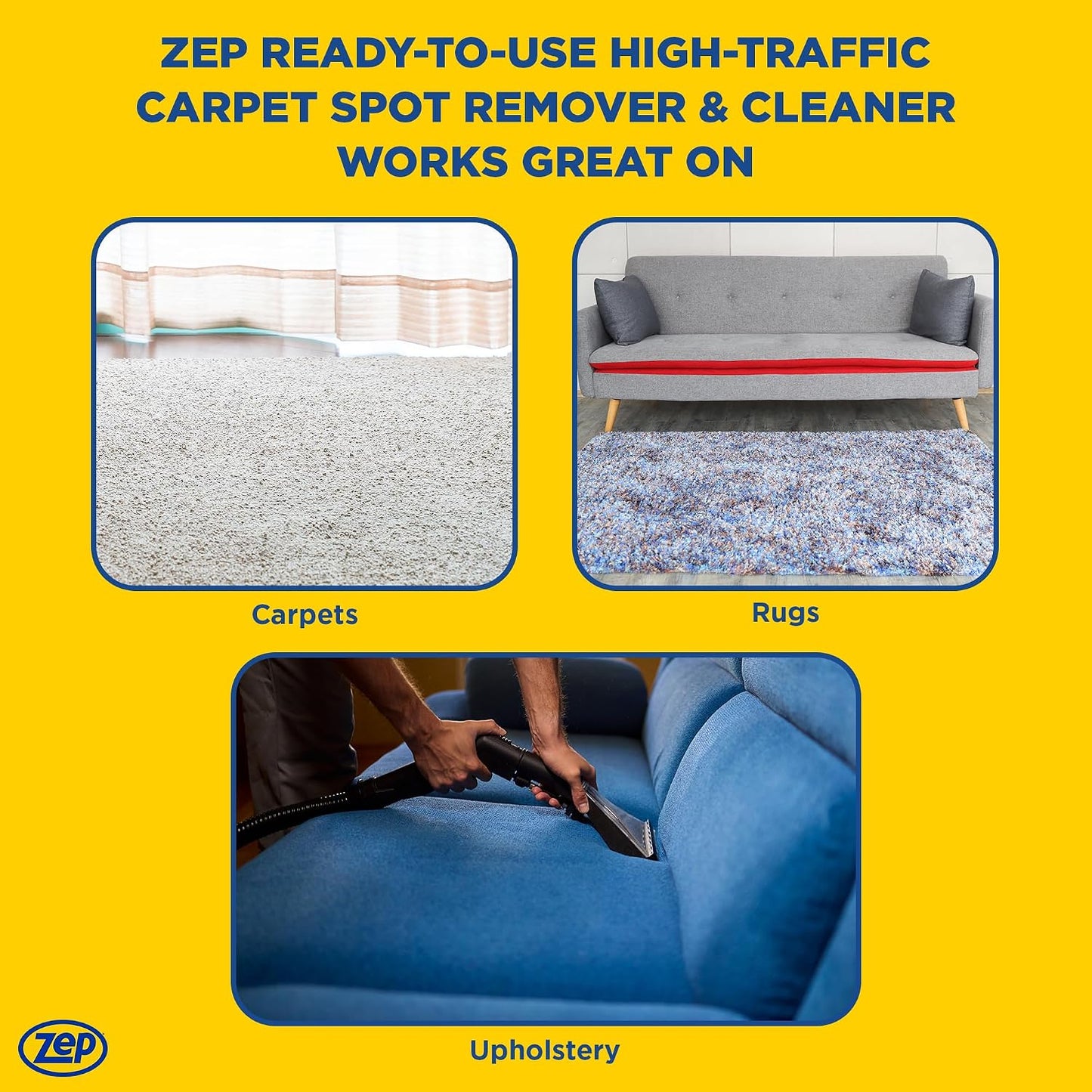 ZEP High Traffic Carpet Cleaner Solution, 3.78 L