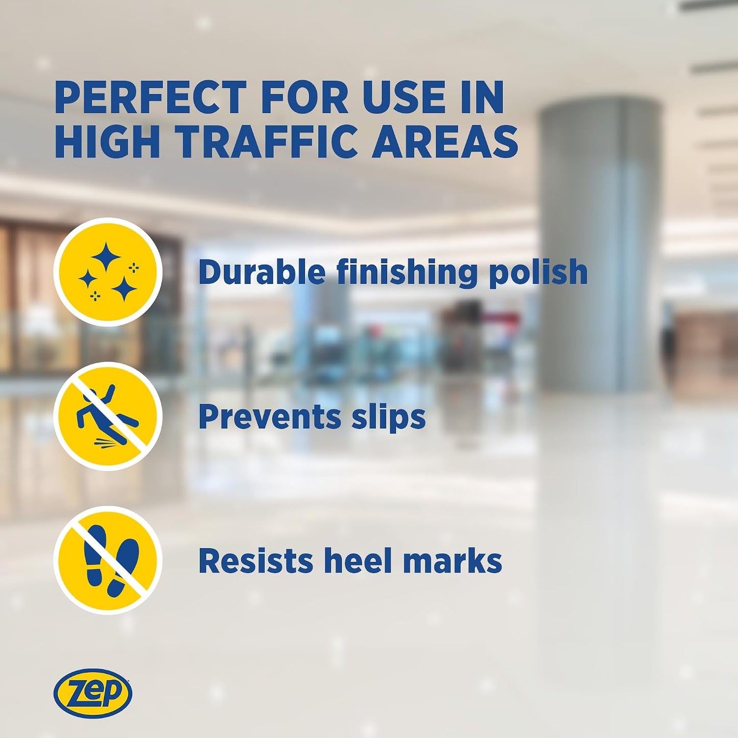 ZEP High-Traffic Floor Finish – Ready-to-Use Glossy Protective Floor Coating 3.78 L