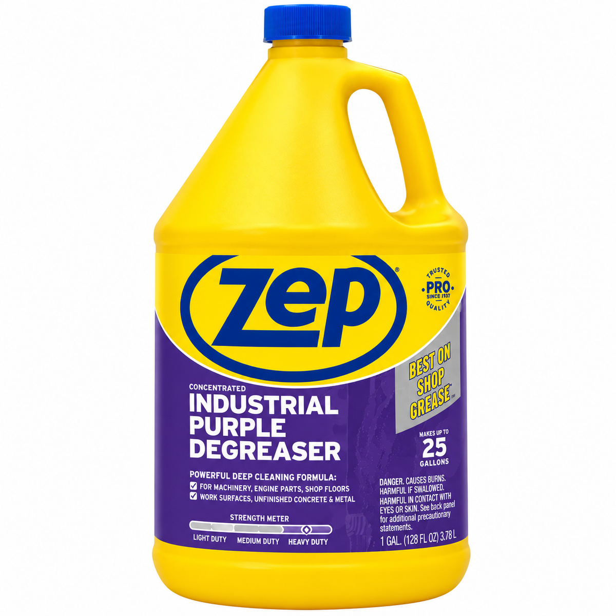 Zep Industrial Purple Degreaser, 3.78 L, Concentrated Heavy-Duty Cleaner for Grease, Oil & Dirt, Multi-Purpose Surface Cleaning Liquid for Garages, Workshops, Tools & Industrial Equipment