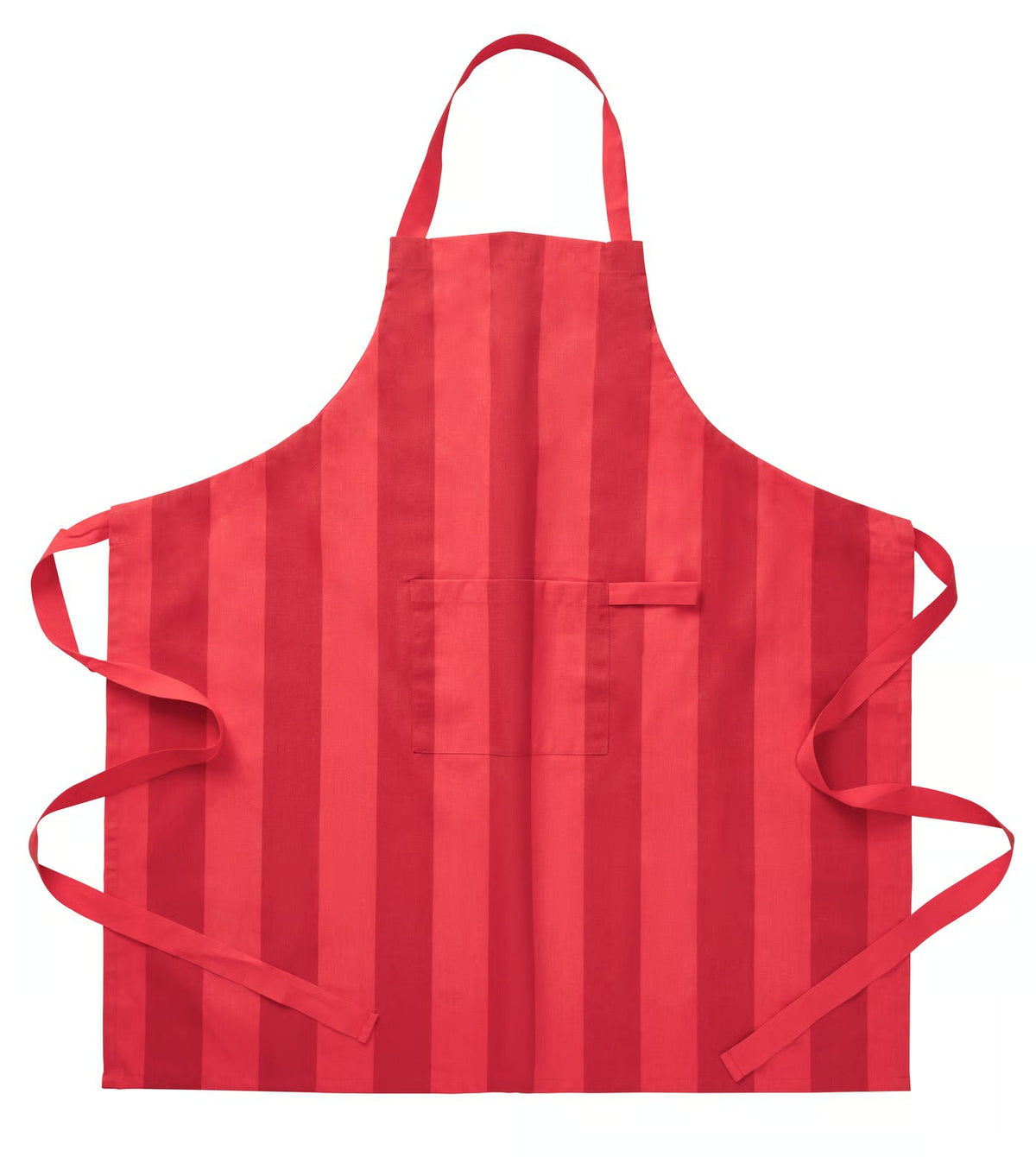 IKEA VINTERFINT Striped Kitchen Apron, Red, Festive Christmas Cooking Apron, Adjustable Protective Bib Apron for Baking, Cooking, Holiday Parties & Everyday Kitchen Use
