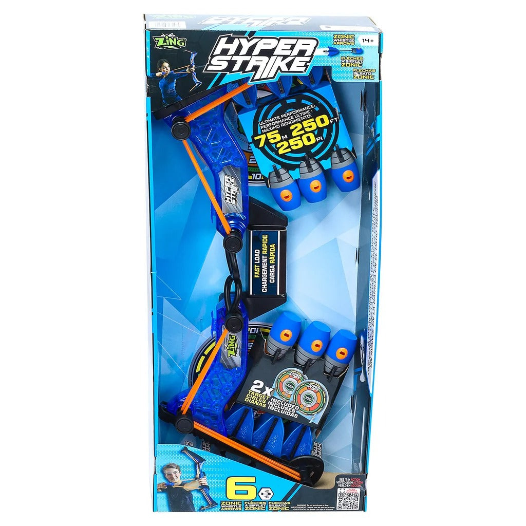 Hyper Strike Bow and Darts Outdoor Battle Set – Long-Range Whistling Arrow Blaster